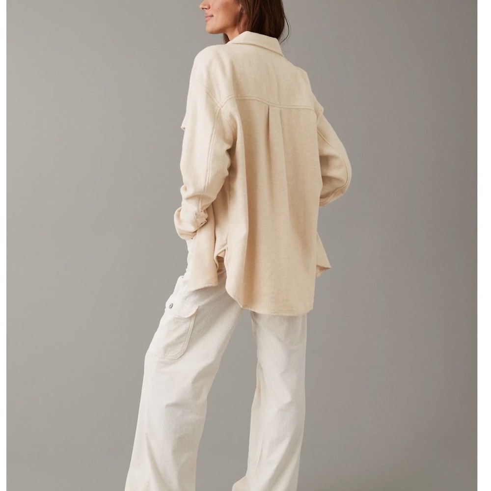 AE Oversized Shacket Button Up Size Small Aerie - image 2